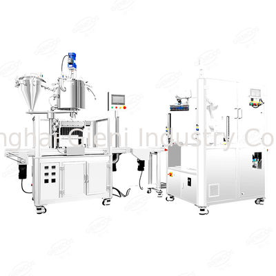 ABB Robot Full Automatic Lip Gloss Mascara ملء خط إنتاج آلة السد