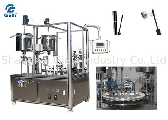 الروتاري نوع ماسكارا ملء آلة الفولاذ المقاوم للصدأ مع فرشاة إدراج DivICE