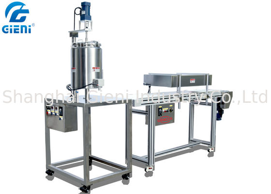 خط إنتاج بلسم الشفاه نوع القالب المعدني اليدوي SUS304 مع ناقل إعادة الصهر