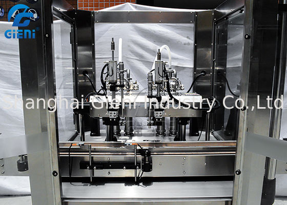 آلة تعبئة مستحضرات التجميل السائلة الخطية 2 فوهات