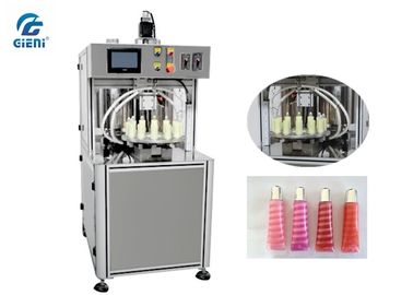 سعر جيد Multi Colors Spiral Lip Gloss Filling Machine 12L Material Tank الانترنت